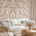 Wall Mural White abstraction - composition depicting a quilted motif 138797