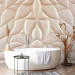 Wall Mural White abstraction - composition depicting a quilted motif 138797 additionalThumb 8