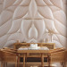 Wall Mural White abstraction - composition depicting a quilted motif 138797 additionalThumb 6