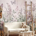 Wall Mural Winged meadow - landscape with plants and butterflies in shades of pink 143497 additionalThumb 4