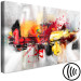 Canvas Colorful Abstraction - Shapes with Expressive Paintings on a Gray Background 146597 additionalThumb 6