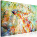 Canvas Art Print Fairytale Deer (1-piece) Wide - animal on a colorful background 149097 additionalThumb 2