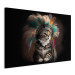Canvas AI Kitty - Portrait of a Proud Animal in an Indian Headdress - Horizontal 150197 additionalThumb 2
