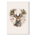 Canvas Print Christmas Guest - Watercolor Illustration of a Deer With Decorated Antlers 151697 additionalThumb 7