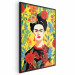 Poster Frida Kahlo - Geometric Portrait on Yellow Floral Background 152197 additionalThumb 2