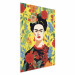 Poster Frida Kahlo - Geometric Portrait on Yellow Floral Background 152197 additionalThumb 6