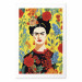 Poster Frida Kahlo - Geometric Portrait on Yellow Floral Background 152197 additionalThumb 16