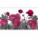 Wall Mural Lush Meadow - Blooming Flowers in Vibrant Colours on a Solid Background 60497 additionalThumb 5