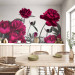 Wall Mural Lush Meadow - Blooming Flowers in Vibrant Colours on a Solid Background 60497 additionalThumb 6