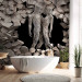 Wall Mural Love made of stone - shiny silhouettes surrounded by sharp elements 62297 additionalThumb 8