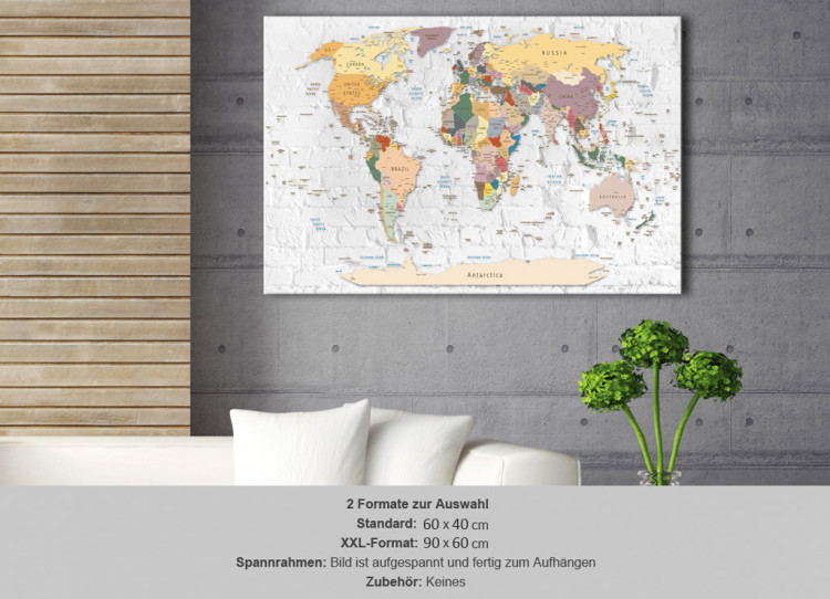 Decorative Pinboard World's Walls [Cork Map] 92197 additionalImage 7