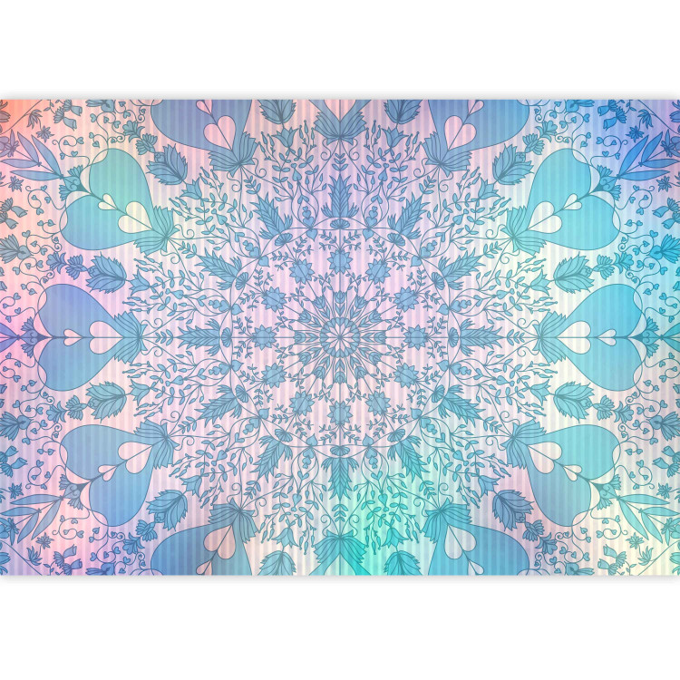 Wall Mural Pastel mandala - Oriental pattern in blue and pink color for Children's room 108008 additionalImage 3