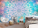 Wall Mural Pastel mandala - Oriental pattern in blue and pink color for Children's room 108008