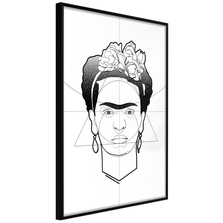 Wall Poster Beautiful Frida - black and white geometric composition with a woman's face 114308 additionalImage 10