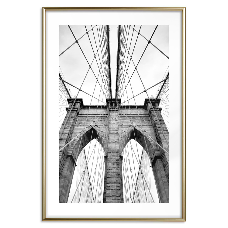 Wall Poster Architectural details - black and white shot of a bridge seen from below 115008 additionalImage 14
