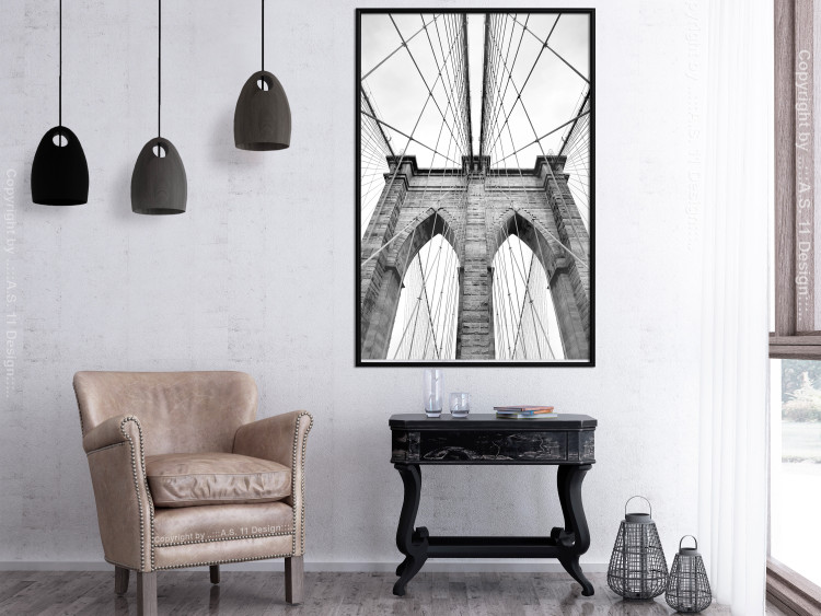 Wall Poster Architectural details - black and white shot of a bridge seen from below 115008 additionalImage 3