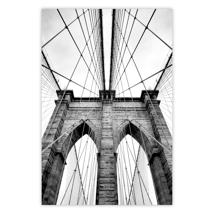 Wall Poster Architectural details - black and white shot of a bridge seen from below 115008