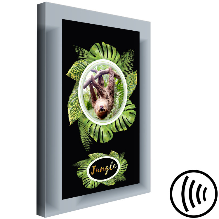 Canvas Print Animal in Nature's Leaves (1-part) - Exotic Sloth in Jungle 116308 additionalImage 6