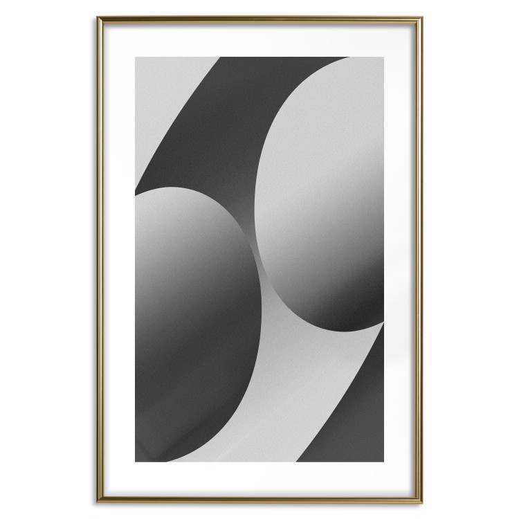 Wall Poster Sixty-Nine - black and white composition on a geometric background 116608 additionalImage 14
