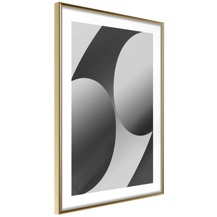 Wall Poster Sixty-Nine - black and white composition on a geometric background 116608 additionalImage 6