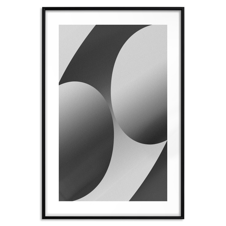 Wall Poster Sixty-Nine - black and white composition on a geometric background 116608 additionalImage 15