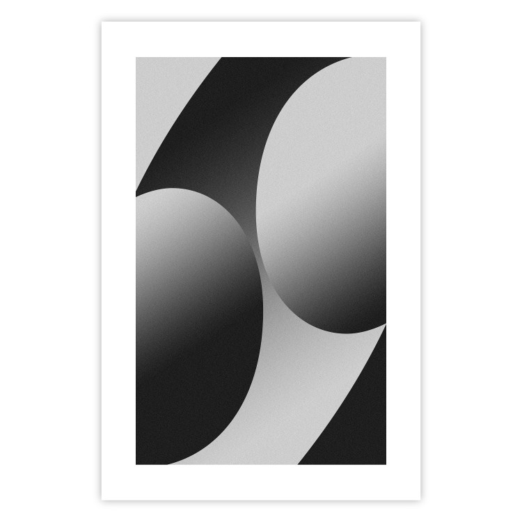 Wall Poster Sixty-Nine - black and white composition on a geometric background 116608 additionalImage 19