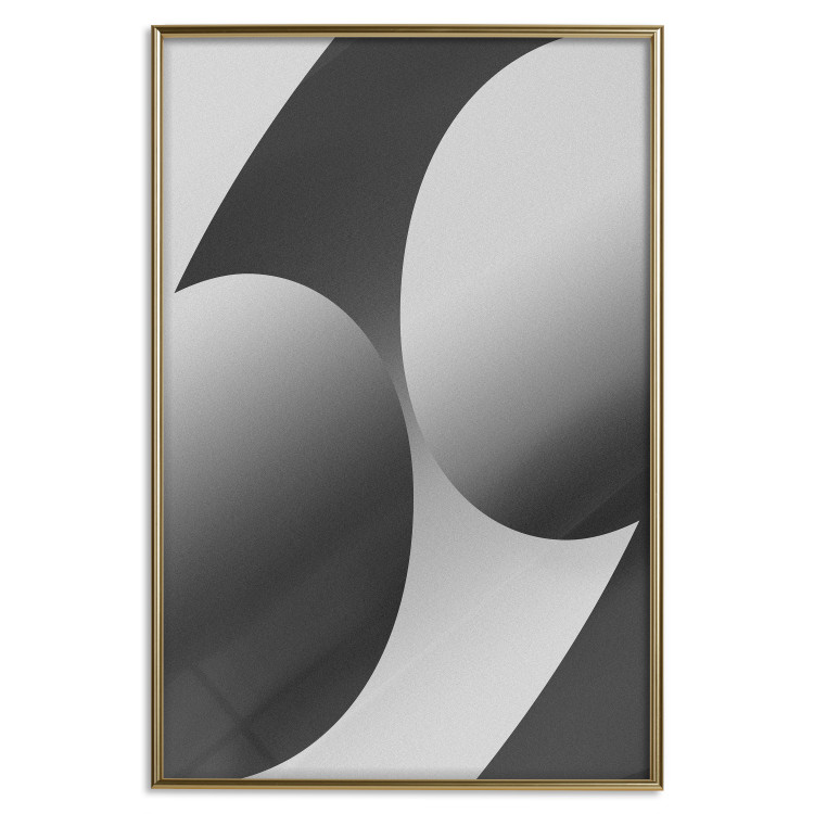 Wall Poster Sixty-Nine - black and white composition on a geometric background 116608 additionalImage 16