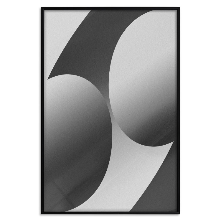 Wall Poster Sixty-Nine - black and white composition on a geometric background 116608 additionalImage 18