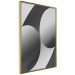 Wall Poster Sixty-Nine - black and white composition on a geometric background 116608 additionalThumb 12