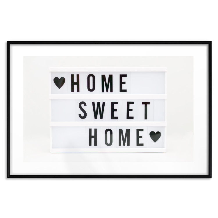 Wall Poster Cinema Light Box - black and white composition with English texts 117608 additionalImage 15
