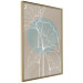 Wall Poster Breath of Nature - abstraction with delicate white flowers on a background of a circle and beige 117908 additionalThumb 10
