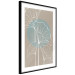 Wall Poster Breath of Nature - abstraction with delicate white flowers on a background of a circle and beige 117908 additionalThumb 4