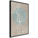 Wall Poster Breath of Nature - abstraction with delicate white flowers on a background of a circle and beige 117908 additionalThumb 9
