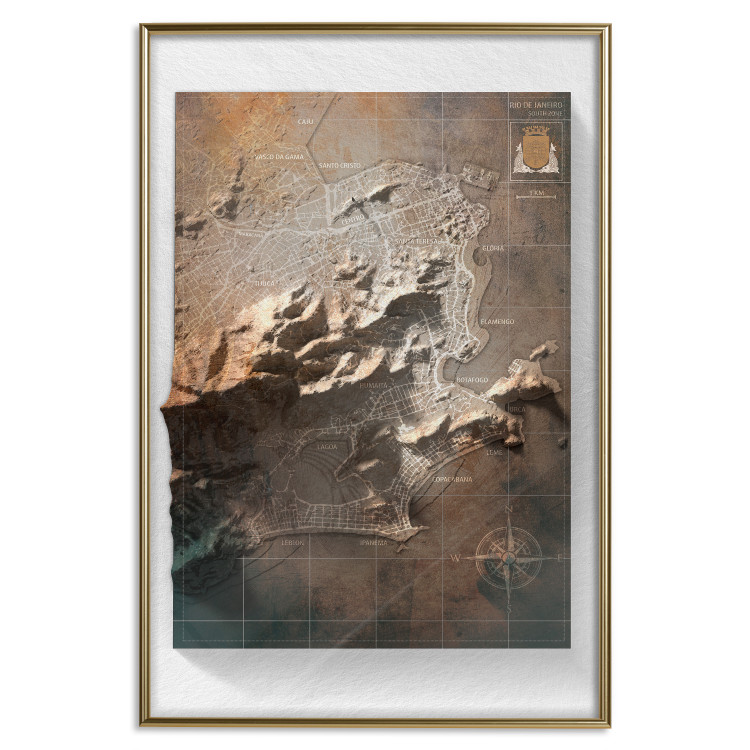 Wall Poster Isometric Map: Rio de Janeiro - city map with English texts 118508 additionalImage 16