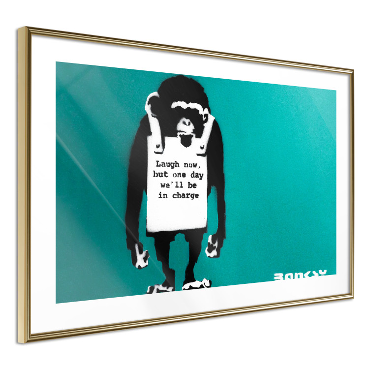 Poster Bad Monkey - mural with an animal and English text in Banksy style 119208 additionalImage 6