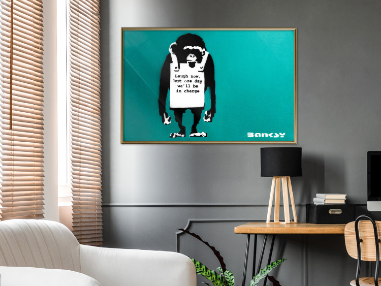 Poster Bad Monkey - mural with an animal and English text in Banksy style 119208 additionalImage 7