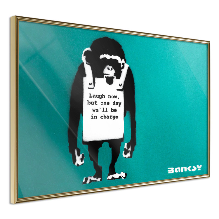 Poster Bad Monkey - mural with an animal and English text in Banksy style 119208 additionalImage 12
