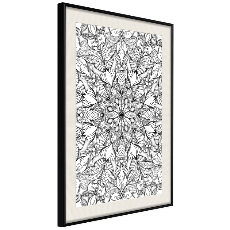 Wall Poster Monochromatic Mandala - black and white oriental patterns in Zen style 122308 additionalImage 3