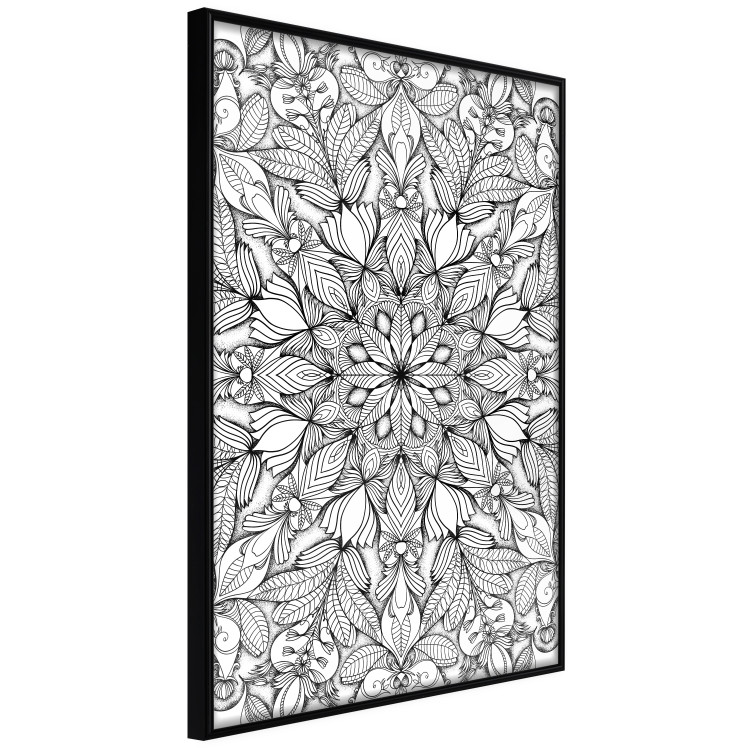 Wall Poster Monochromatic Mandala - black and white oriental patterns in Zen style 122308 additionalImage 10