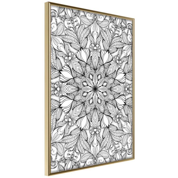 Wall Poster Monochromatic Mandala - black and white oriental patterns in Zen style 122308 additionalImage 12