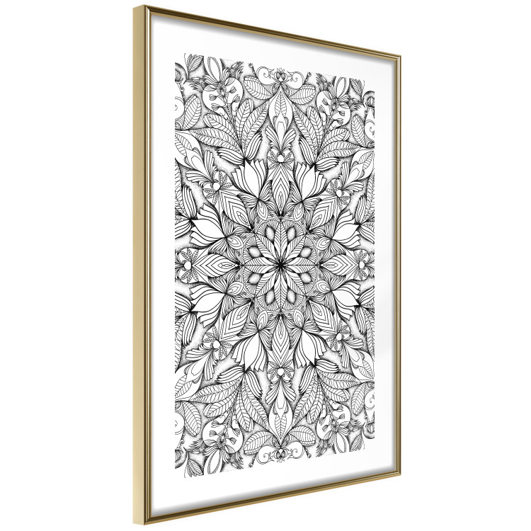 Wall Poster Monochromatic Mandala - black and white oriental patterns in Zen style 122308 additionalImage 6