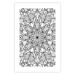 Wall Poster Monochromatic Mandala - black and white oriental patterns in Zen style 122308 additionalThumb 25