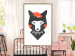 Poster Polite Fox - animal in a black warrior costume on a white background 122908 additionalThumb 15