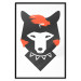 Poster Polite Fox - animal in a black warrior costume on a white background 122908 additionalThumb 24