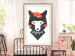 Poster Polite Fox - animal in a black warrior costume on a white background 122908 additionalThumb 21