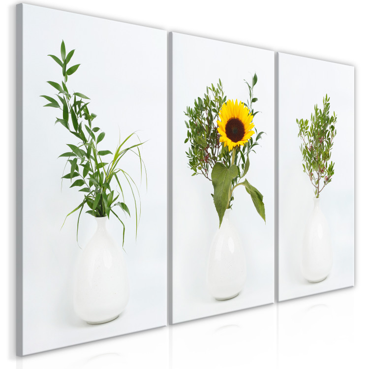 Canvas Print Sunflowers and Grasses (3 Parts) 124408 additionalImage 2