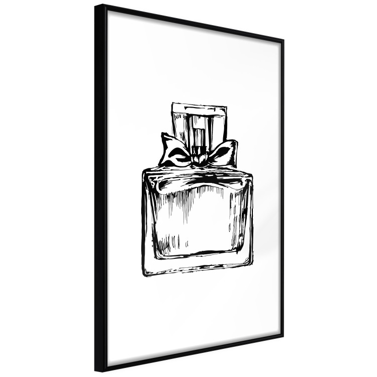 Wall Poster Scent of Luxury - black and white pattern of a glass perfume bottle with a ribbon 125108 additionalImage 10