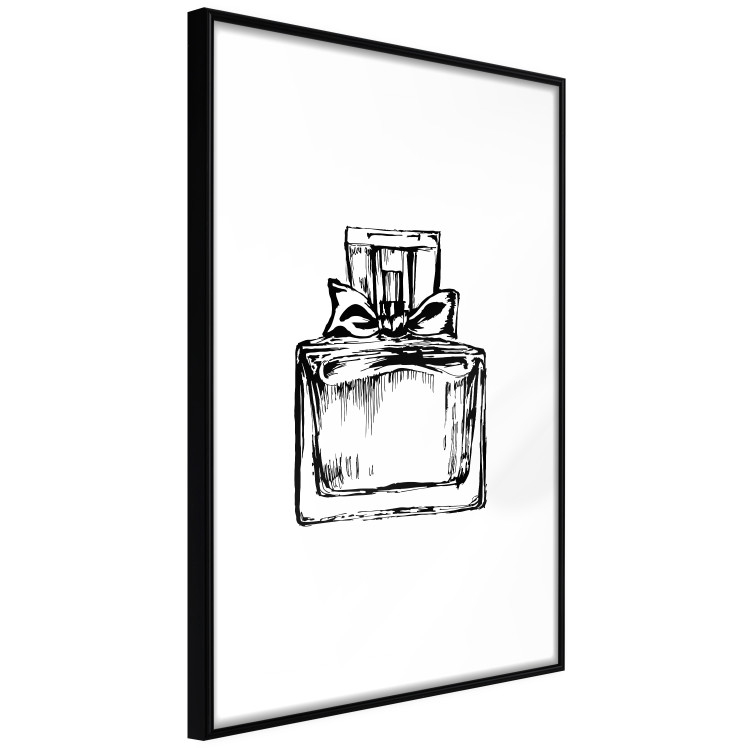 Wall Poster Scent of Luxury - black and white pattern of a glass perfume bottle with a ribbon 125108 additionalImage 11