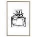 Wall Poster Scent of Luxury - black and white pattern of a glass perfume bottle with a ribbon 125108 additionalThumb 20