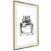 Wall Poster Scent of Luxury - black and white pattern of a glass perfume bottle with a ribbon 125108 additionalThumb 2
